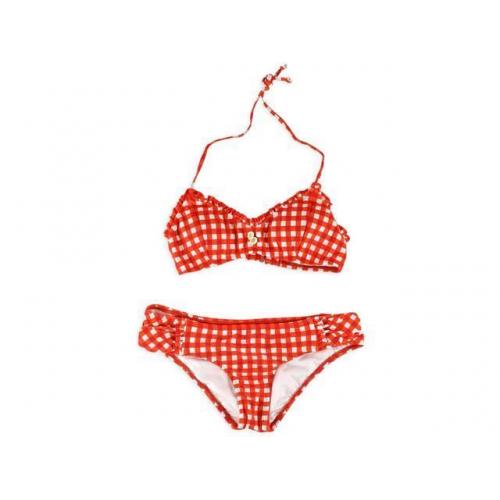 New Bikini  Lab Womens Bralette Hipster 2 Piece Red - Large