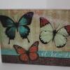 3-piece Glass Cutting and Cheese Board - Butterfly