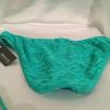 New Kenneth Cole Reaction Bikini Black Triangle Halter Top & Teal Bottoms Small