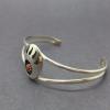 Vintage Sterling Silver Youth Native American Bear Claw Cuff Bracelet 5 inches