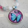 Butterfly Bliss unique sparkly 17 inch necklace