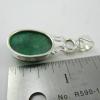 Vintage Sterling Silver Emerald & Pearl Pendant