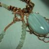 Whipser-Gorgeous AGATE - MOONSTONE and COPPER 20 inch Necklace