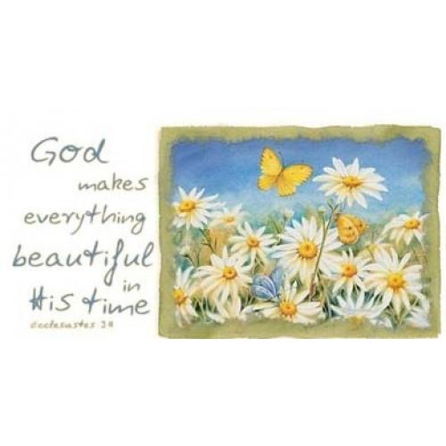 God Makes Everything Beautiful T-Shirt with Daisys and Butterflies