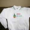 Christmas Embroidered Sweatshirt - Jesus is the Reason for the Season - U Pic Si