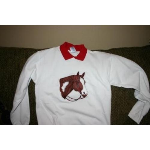 Embroidered Sweatshirt with Quarter Horse