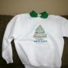 Adult Sweatshirt - Embroidered with a Christmas Tree-U Pic Size and Collar-Small