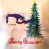 Merry Christmas Snowman Sweatshirt - U Pic Size and Collar - Small to XXLarge