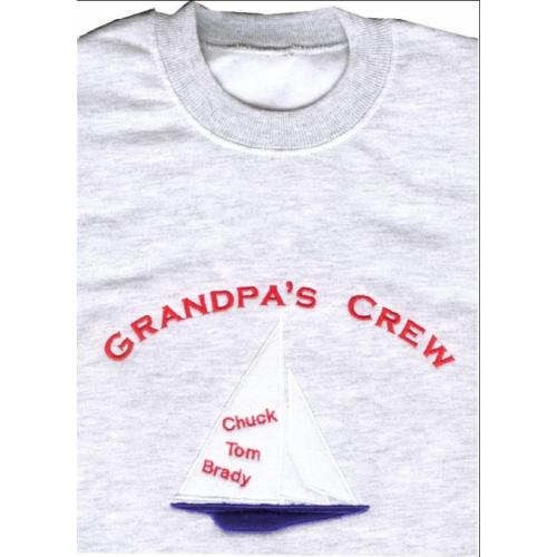 Grandpa's Crew or Dad's Crew - Sweatshirt - U Pic Size and Collar - Smal