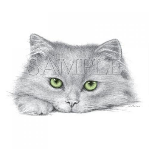 Here's Looking at You - Green Eyed Kitten on Sweatshirt - U Pic Size and Col