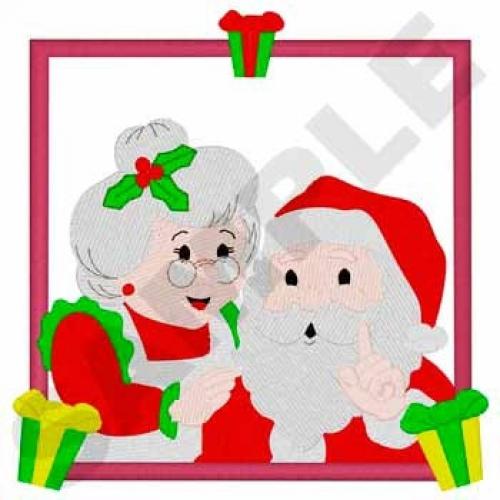 Mr & Mrs. Clause Frame - Customization for free - U Pic Size and Collar