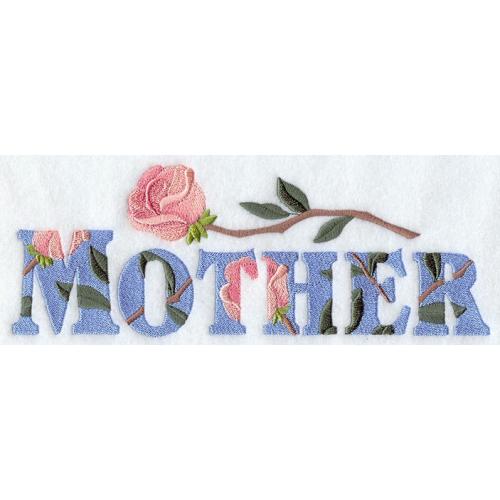 Mother with Roses on Sweatshirt - U Pic Size and Collar - Small to XXLarge