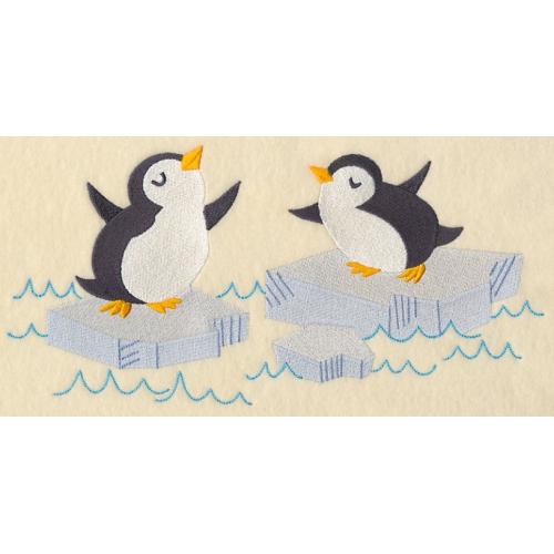 Cute and playful Penguins  - Sweatshirt - U Pic Size and Collar - Small to XXLar