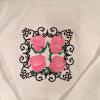 Adult Sweatshirt - Embroidered  with Scroll Work and Red Roses -  U Pic Size and