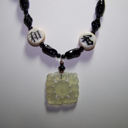 Jade Longlife Harmony -21 1/2 inch Necklace - Mixed Gemstones-Czech Glass