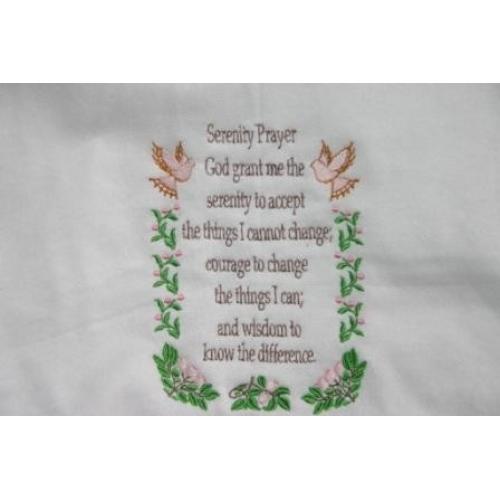 Embroidered Sweatshirt with the Serenity Prayer