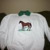 Adult Sweatshirt - Embroidered with a Quarter Horse