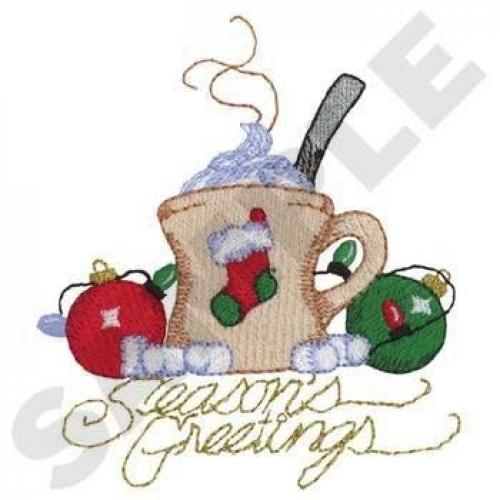 Yummy - Warm Coco for the Holiday Season - Embroidered Sweatshirt - U Pic Size a