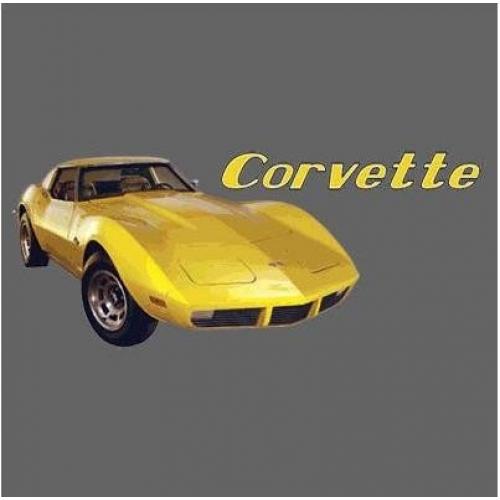 Yellow Corvette Sweatshirt - U Pic Size and Collar - Small to XXLarge