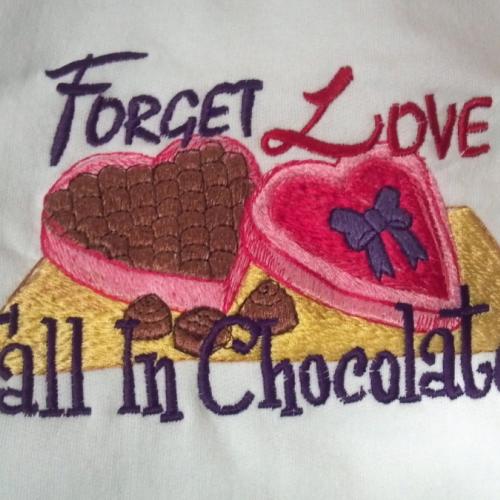 Forget Love - Fall in Chocolate - Sweatshirt - U Pic Size and Collar - Small to