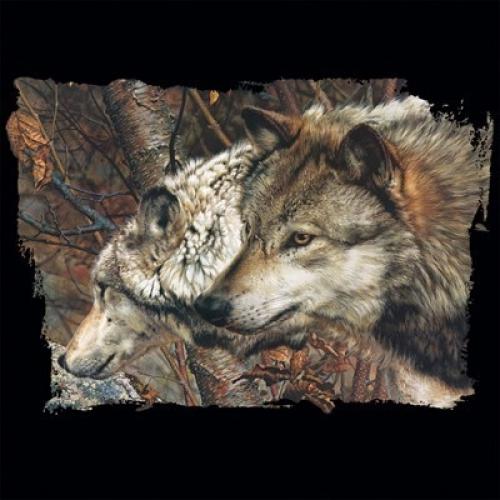 Wolves in the Forest on Sweatshirt - The Companions - U Pic Size - Small to XXLa