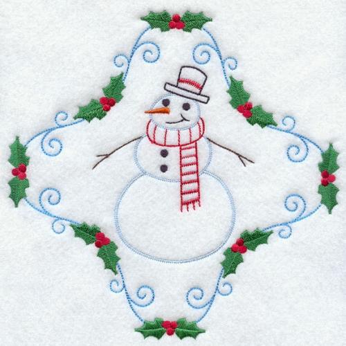 Cute Snowman on Sweatshirt - U Pic Size and Collar - Small to XXLarge
