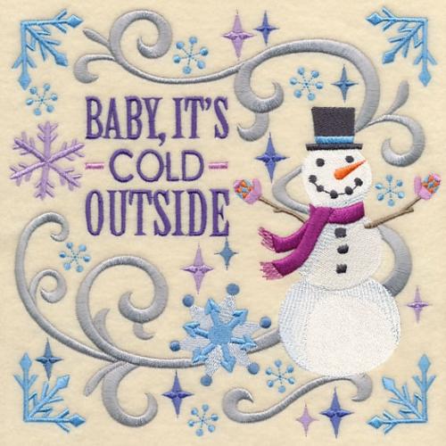 Baby It's Cold Outside - Snowman Sweatshirt - U Pic Size and Collar - Small