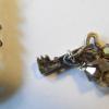 Vintage Genuine Baroque Pearl Crystal Lock and Key Sterling Silver Bracelet