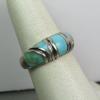 TURQUOISE & STERLING SILVER 925 Vintage Band Size 7
