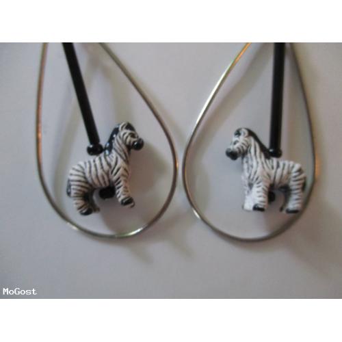 Zebra Safari dangle earrings