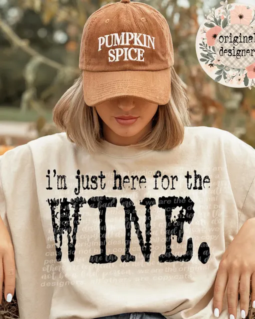 Test Item - I’m Just Here for the WINE Shirt | Funny Fall Wine T-Shirt | Women’s Autumn Graphic Tee | Wine Lover Shirt | Fall Girls Night Te